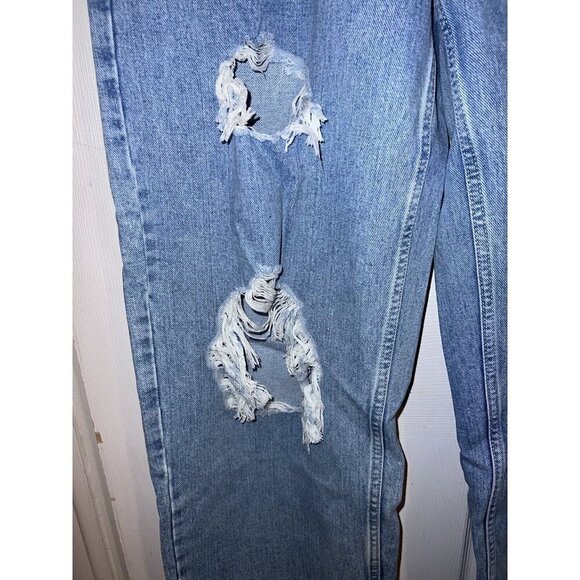 BDG Urban Outfitters Baggy Boyfriend Medium Wash Denim Distressed Size 32 - Picture 5 of 11